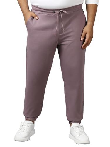 bewakoof air 1.0 men's solid oversized plus size joggers_604229_purple_5xl