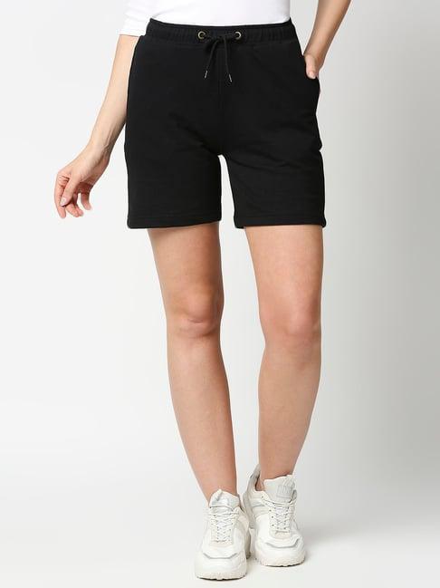 bewakoof black cotton shorts