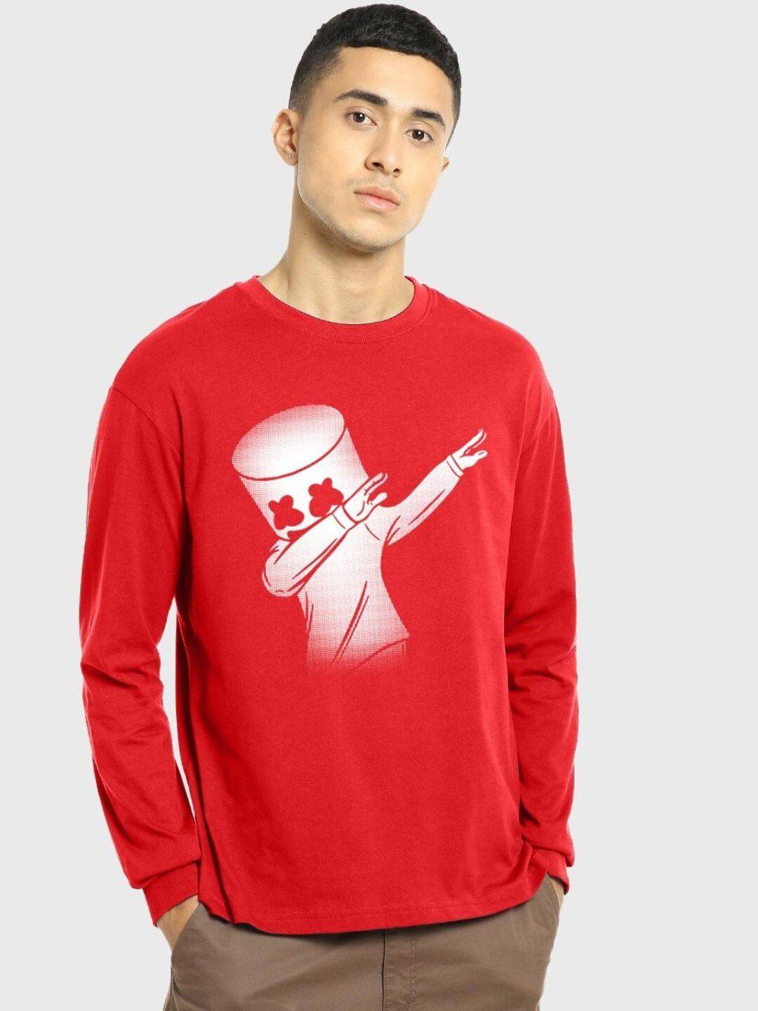 bewakoof cotton graphic printed oversized t-shirt