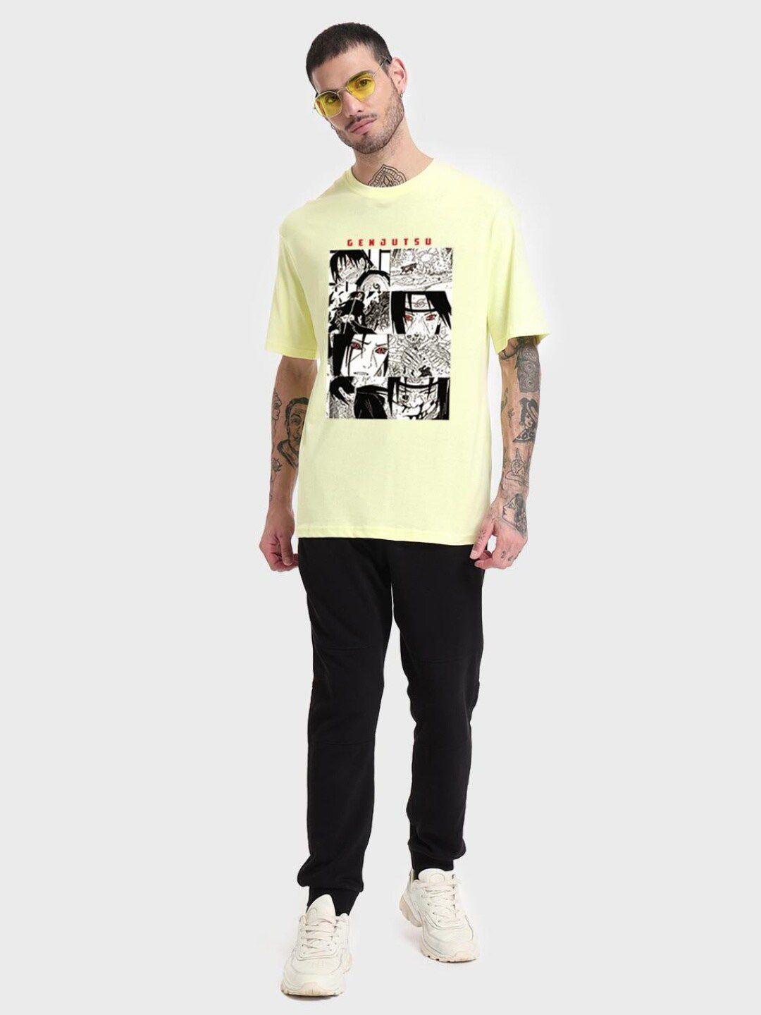 bewakoof cotton graphic printed oversized t-shirt