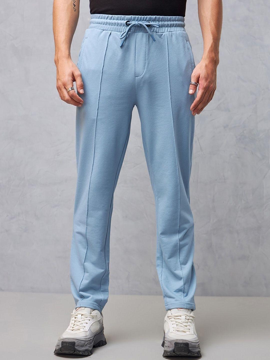 bewakoof cotton mid-rise track pants