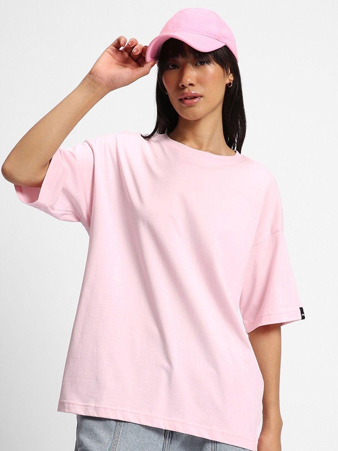 bewakoof cotton round neck oversized t-shirt