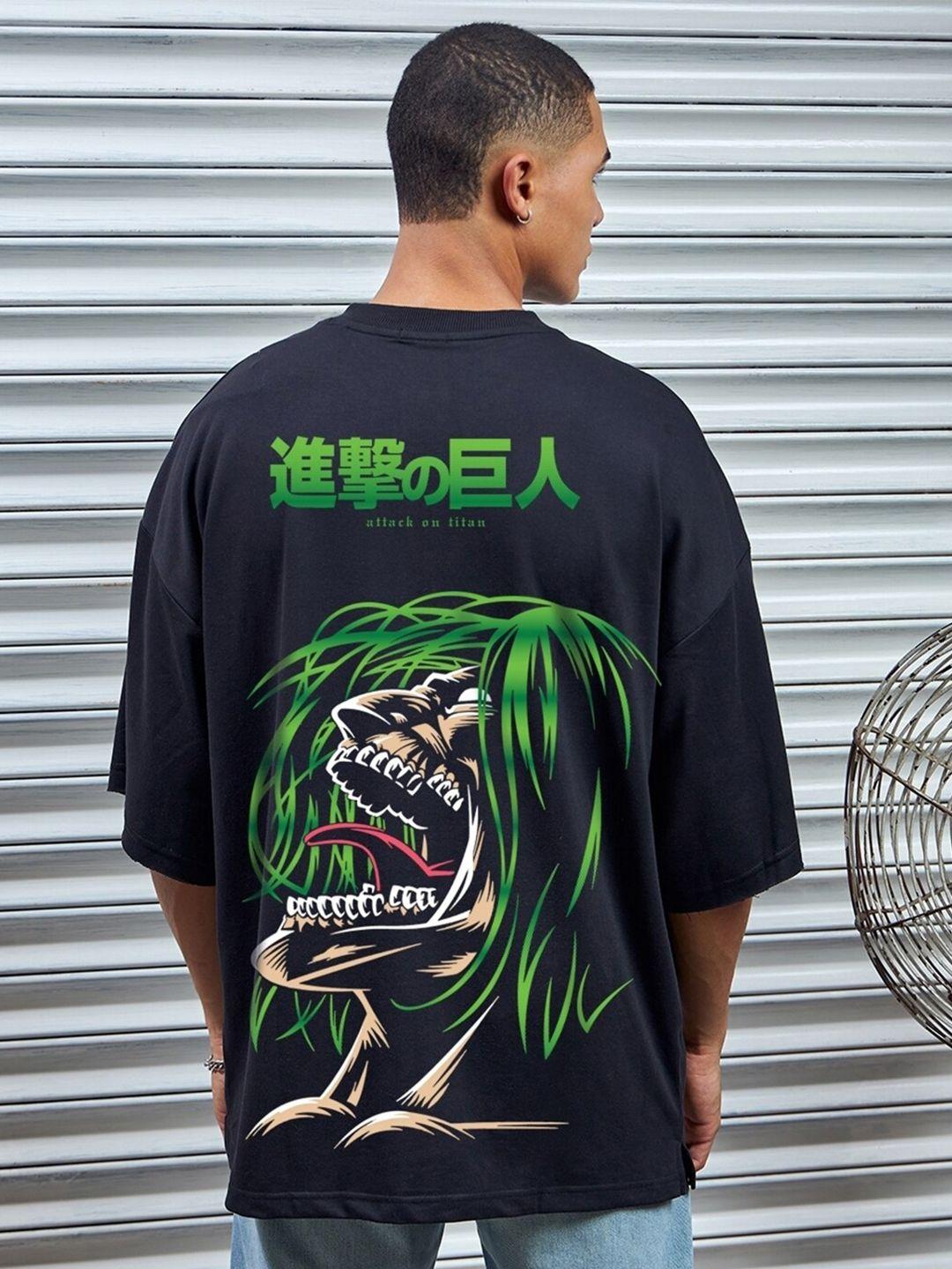 bewakoof heavy duty 1.0 kyogin graphic printed oversized zipper t-shirt