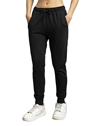 bewakoof jet black casual jogger pants-2xl