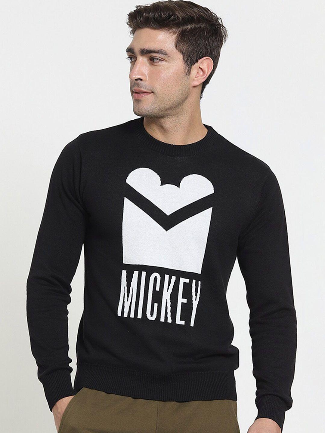 bewakoof men black & white humour and comic printed pullover