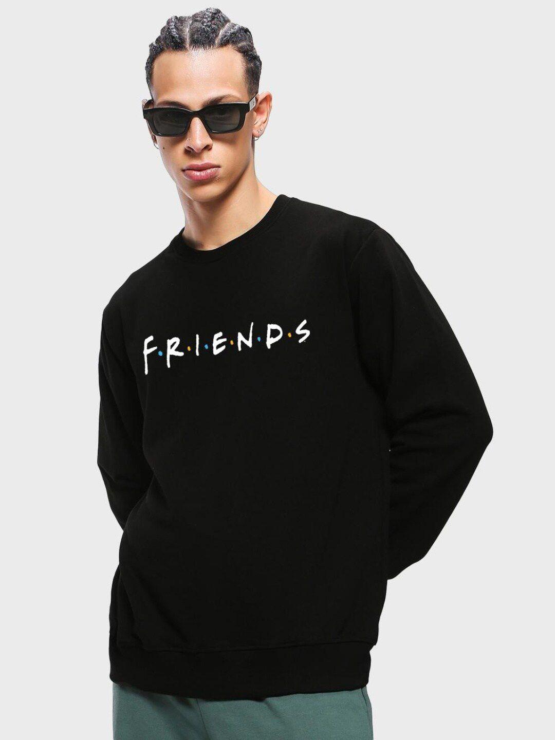 bewakoof men friends printed knitted pullover sweatshirt