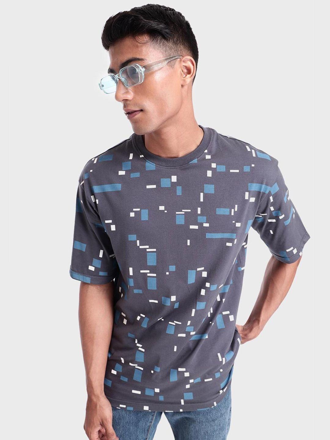 bewakoof men graphic printed oversize cotton t-shirt