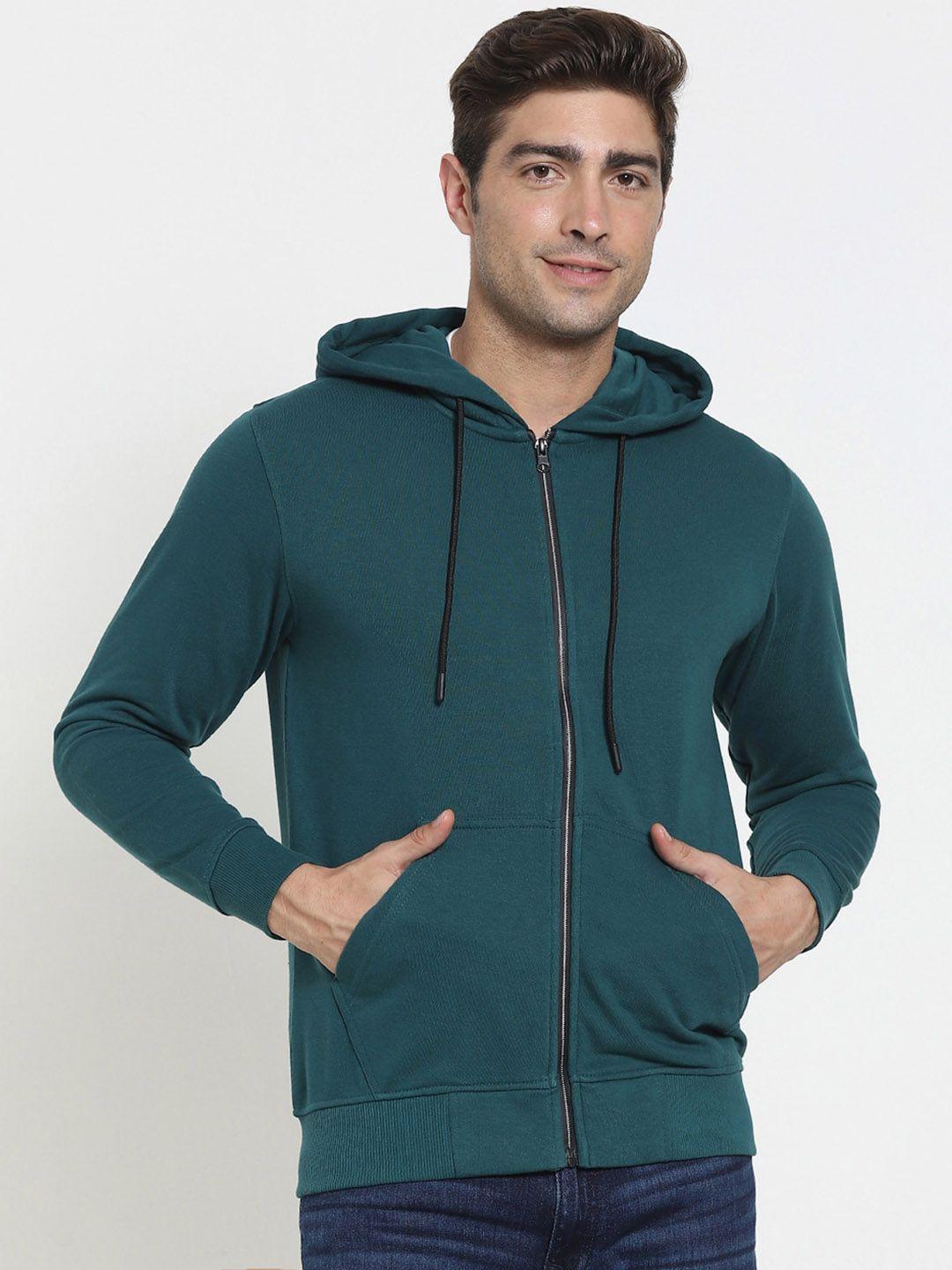 bewakoof men green hooded sweatshirt