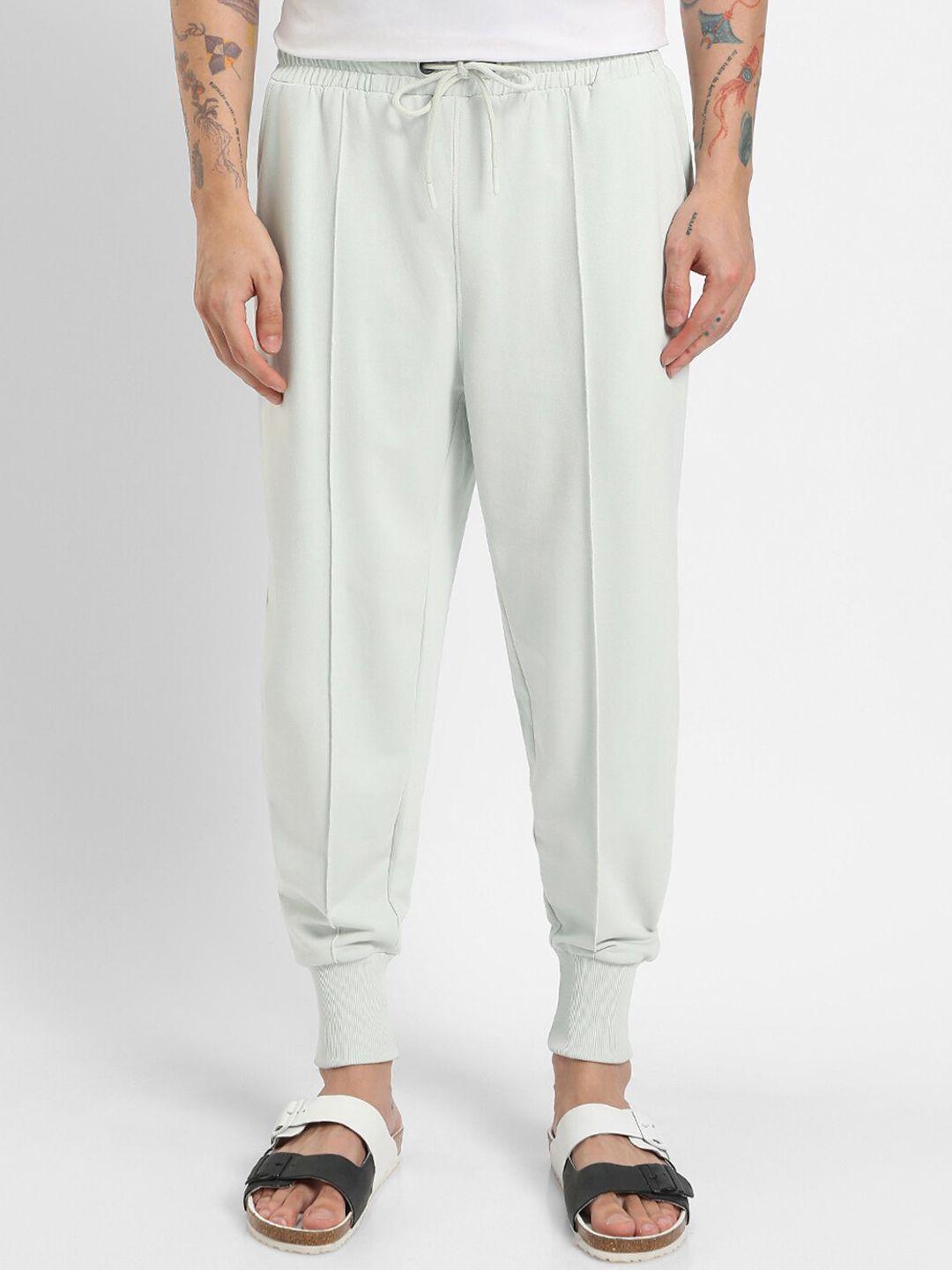 bewakoof men off white relaxed-fit joggers