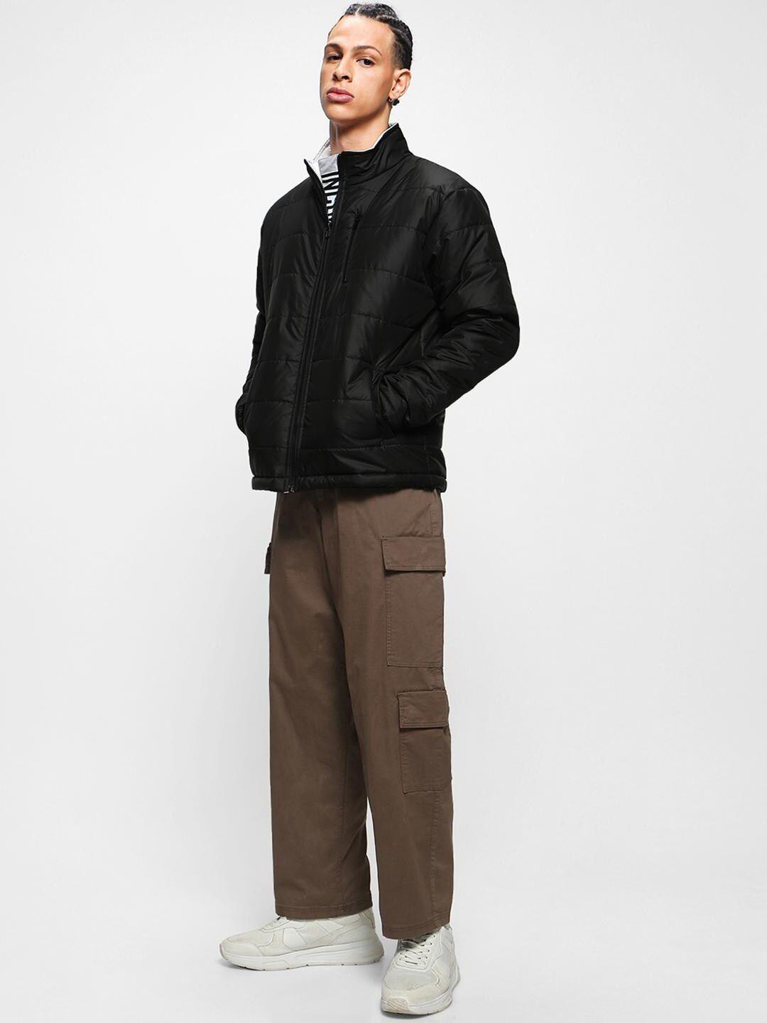 bewakoof men oversized fit puffer jackets