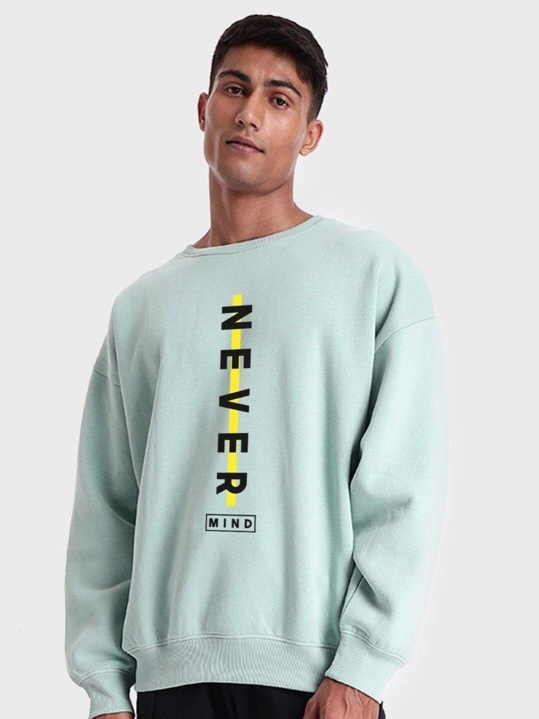 bewakoof men printed fleece sweatshirt