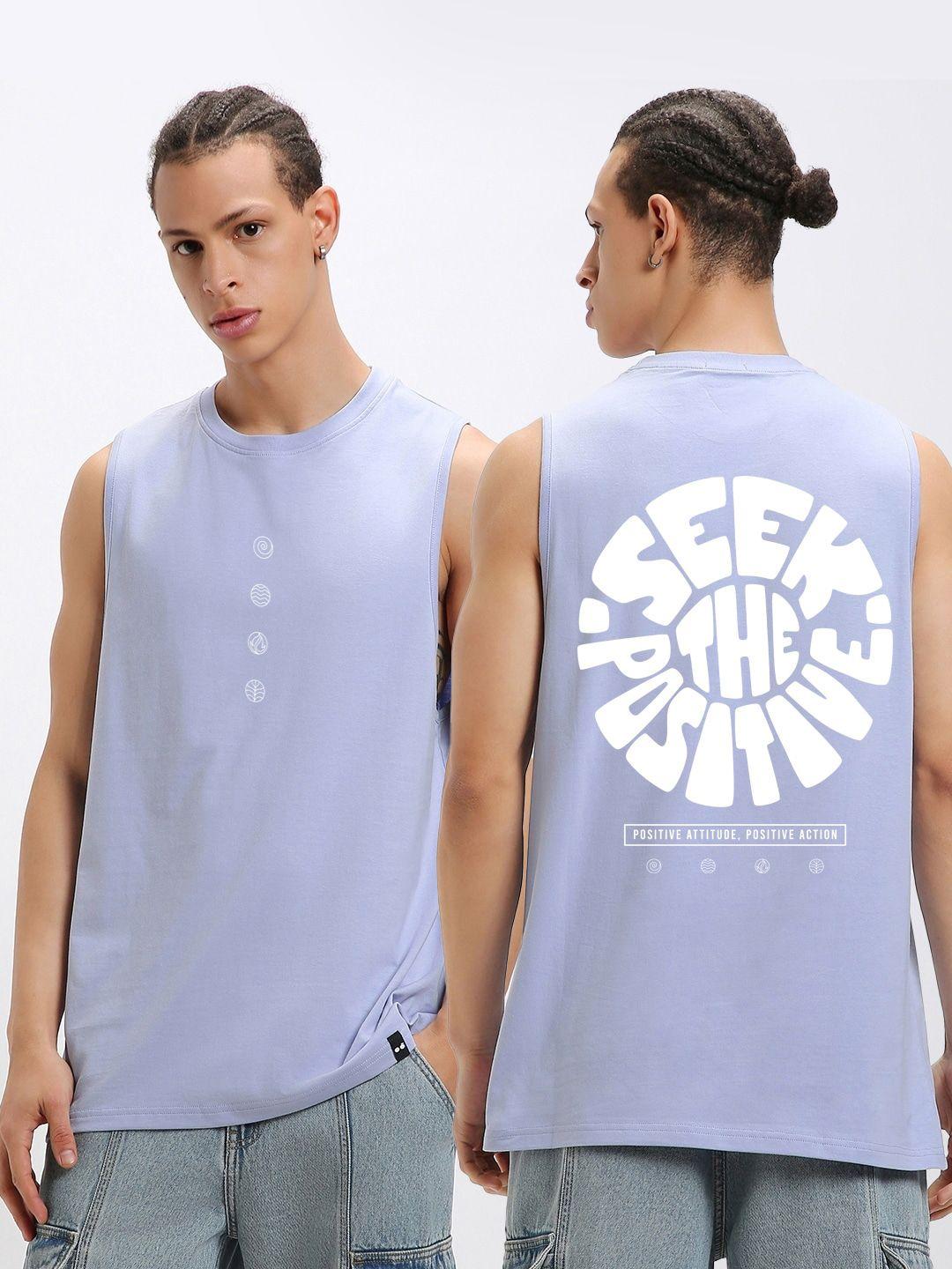 bewakoof peace seeker graphic printed cotton vest