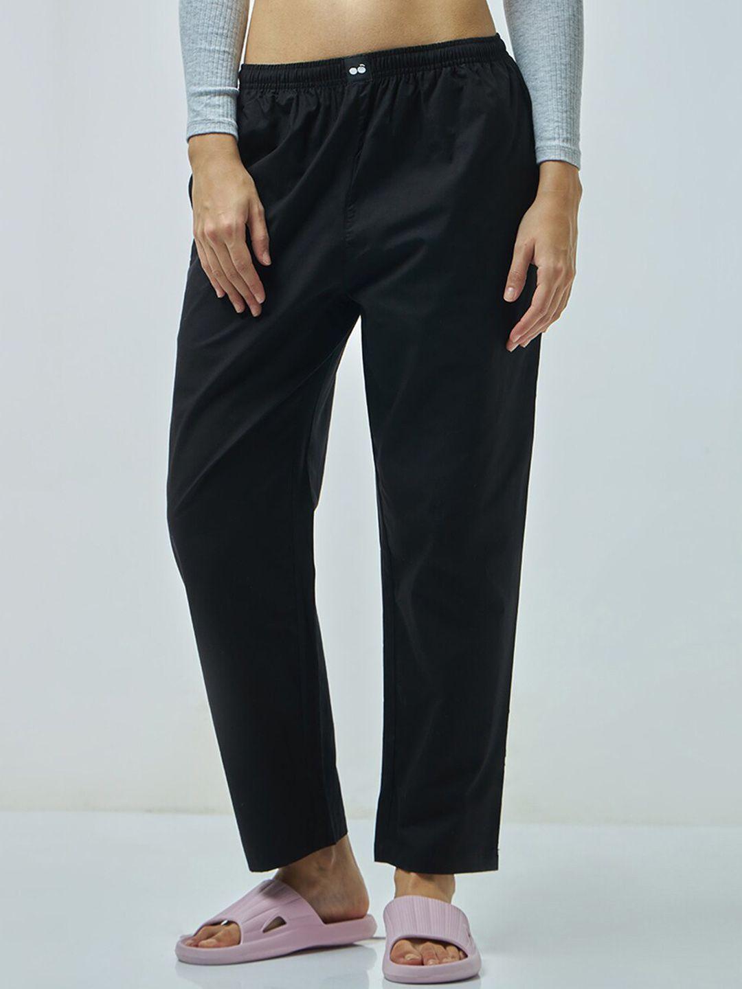 bewakoof pure cotton straight leg lounge pant