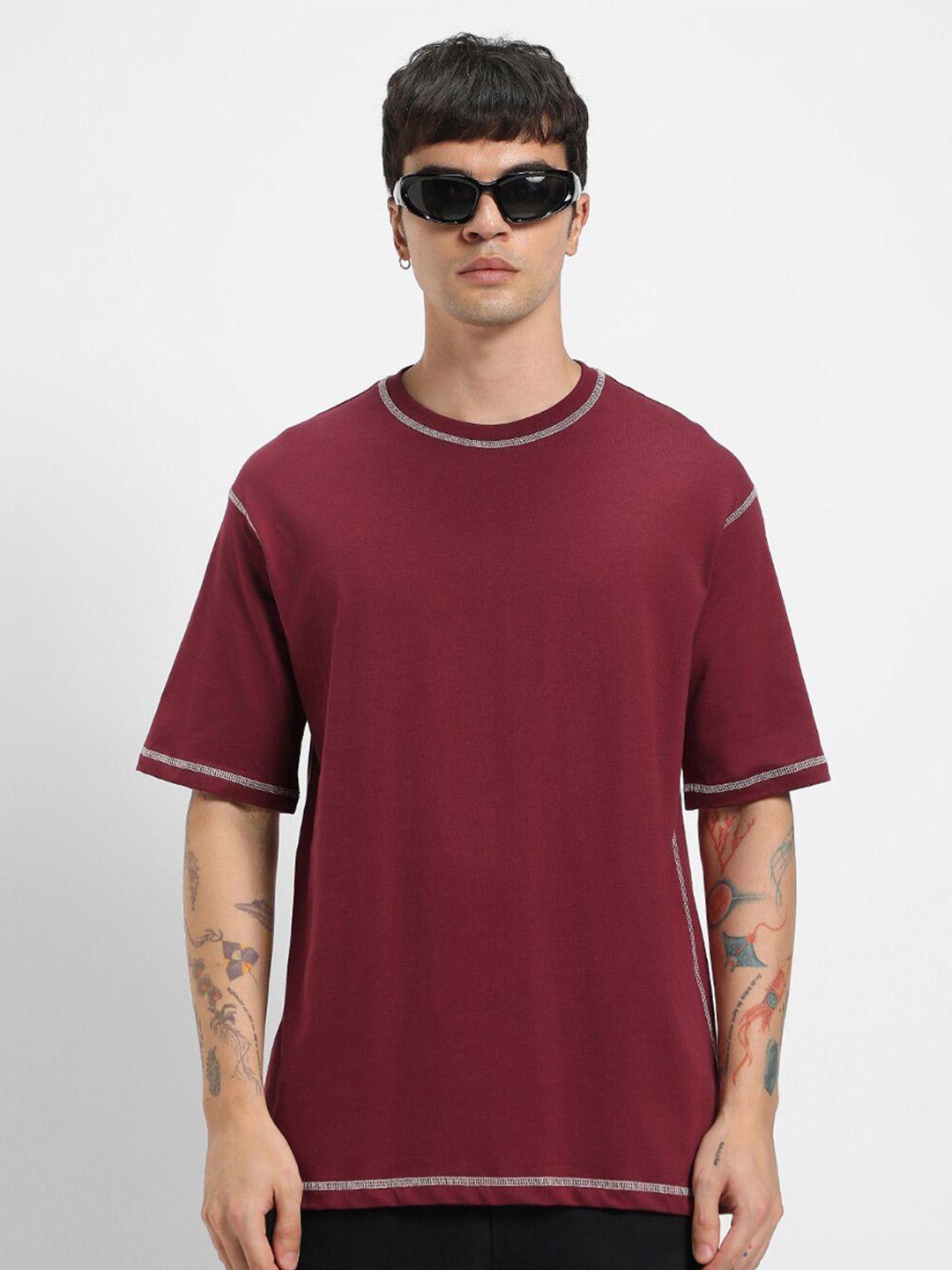 bewakoof round neck cotton oversized t-shirt