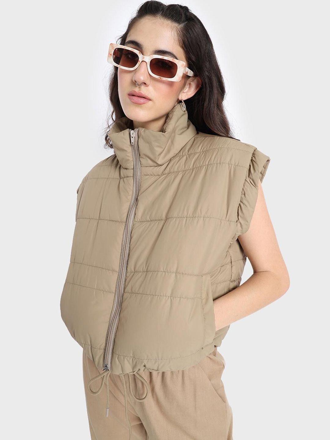 bewakoof sleeveless oversized puffer jacket