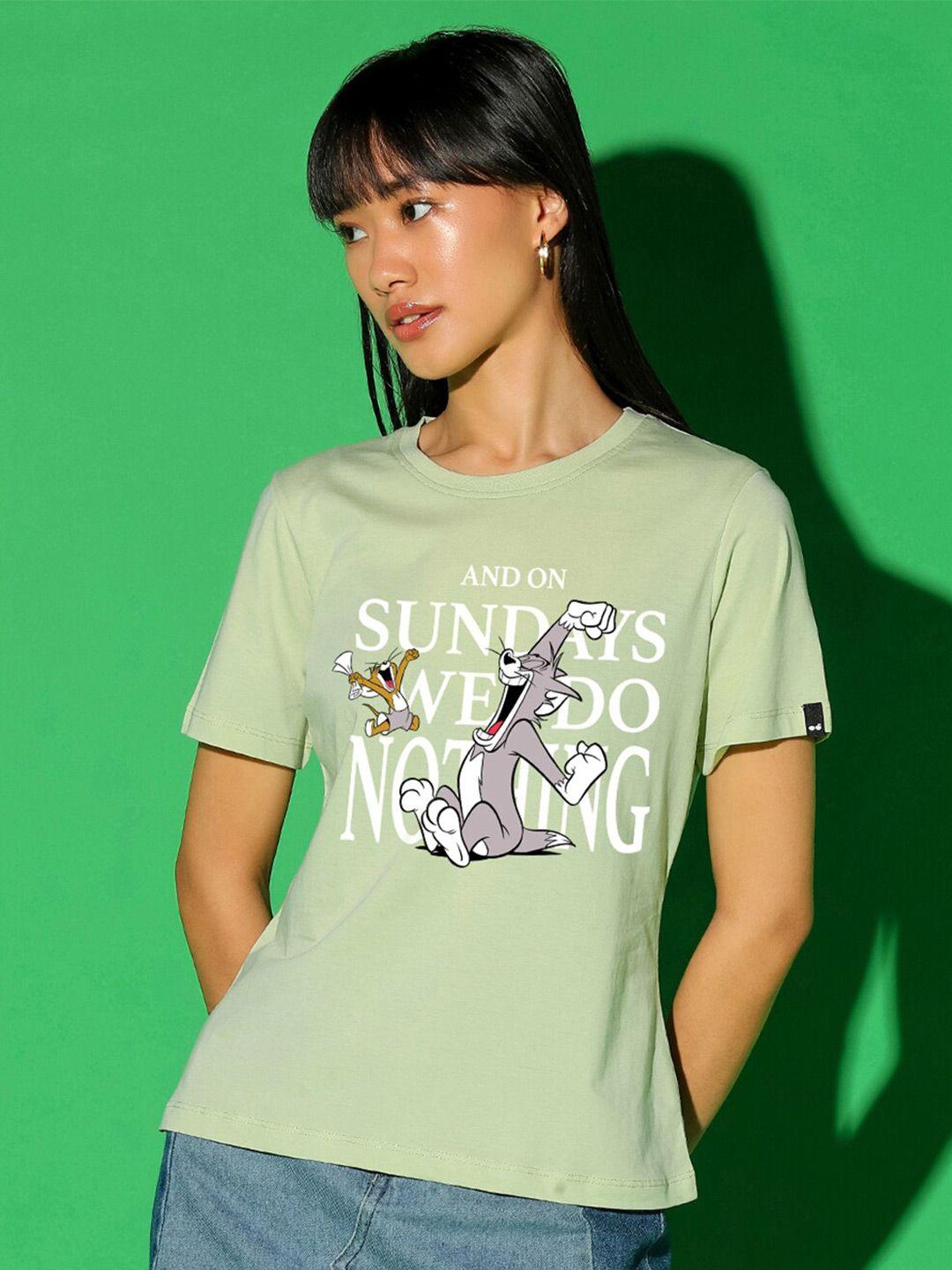 bewakoof sundays we do nothing graphic printed t-shirt