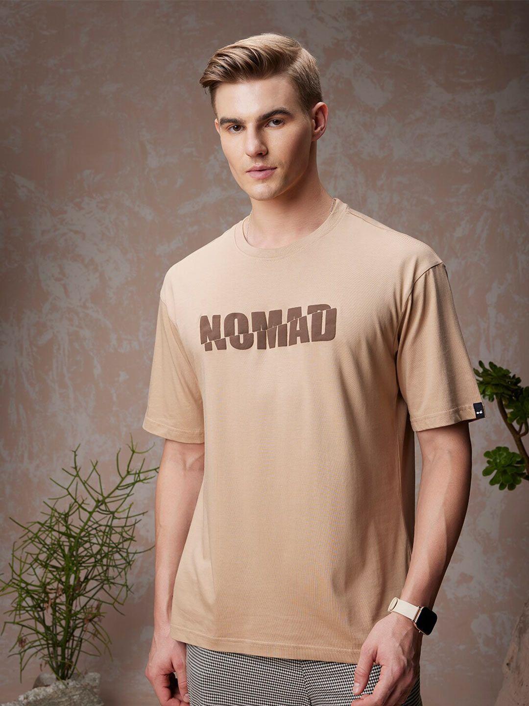 bewakoof typography printed round neck cotton oversized t-shirt