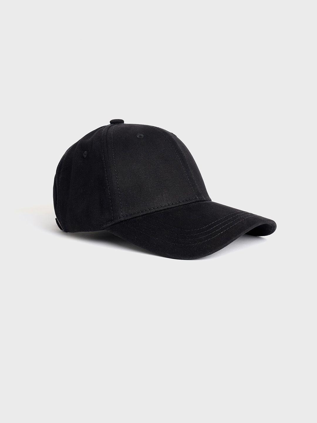 bewakoof unisex black cotton baseball cap