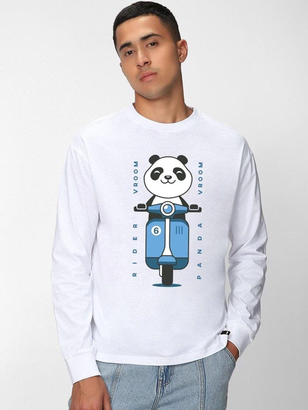 bewakoof vroom panda graphic printed oversized t-shirt