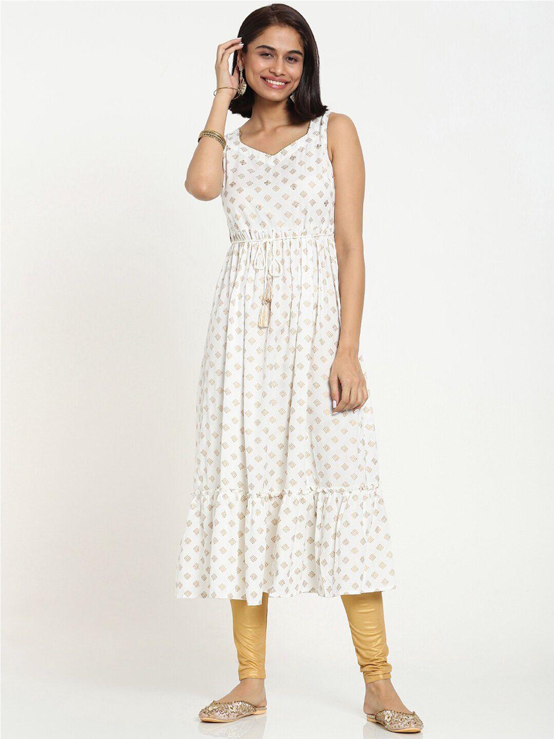 bewakoof white midi dress