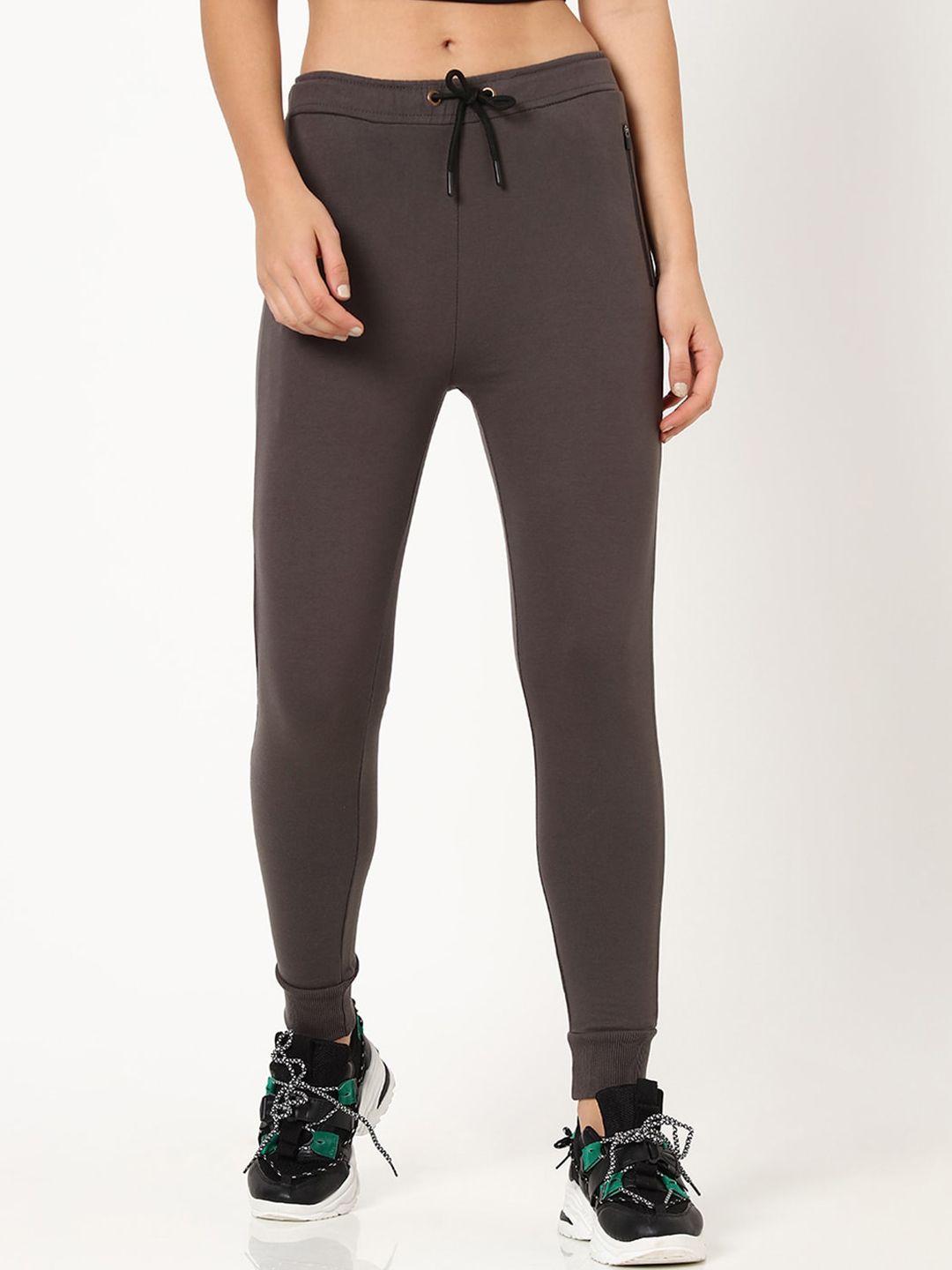 bewakoof women grey solid joggers