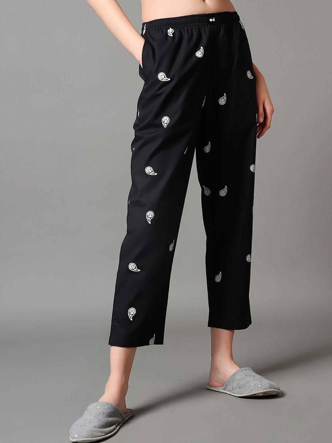 bewakoof women printed cotton lounge pants