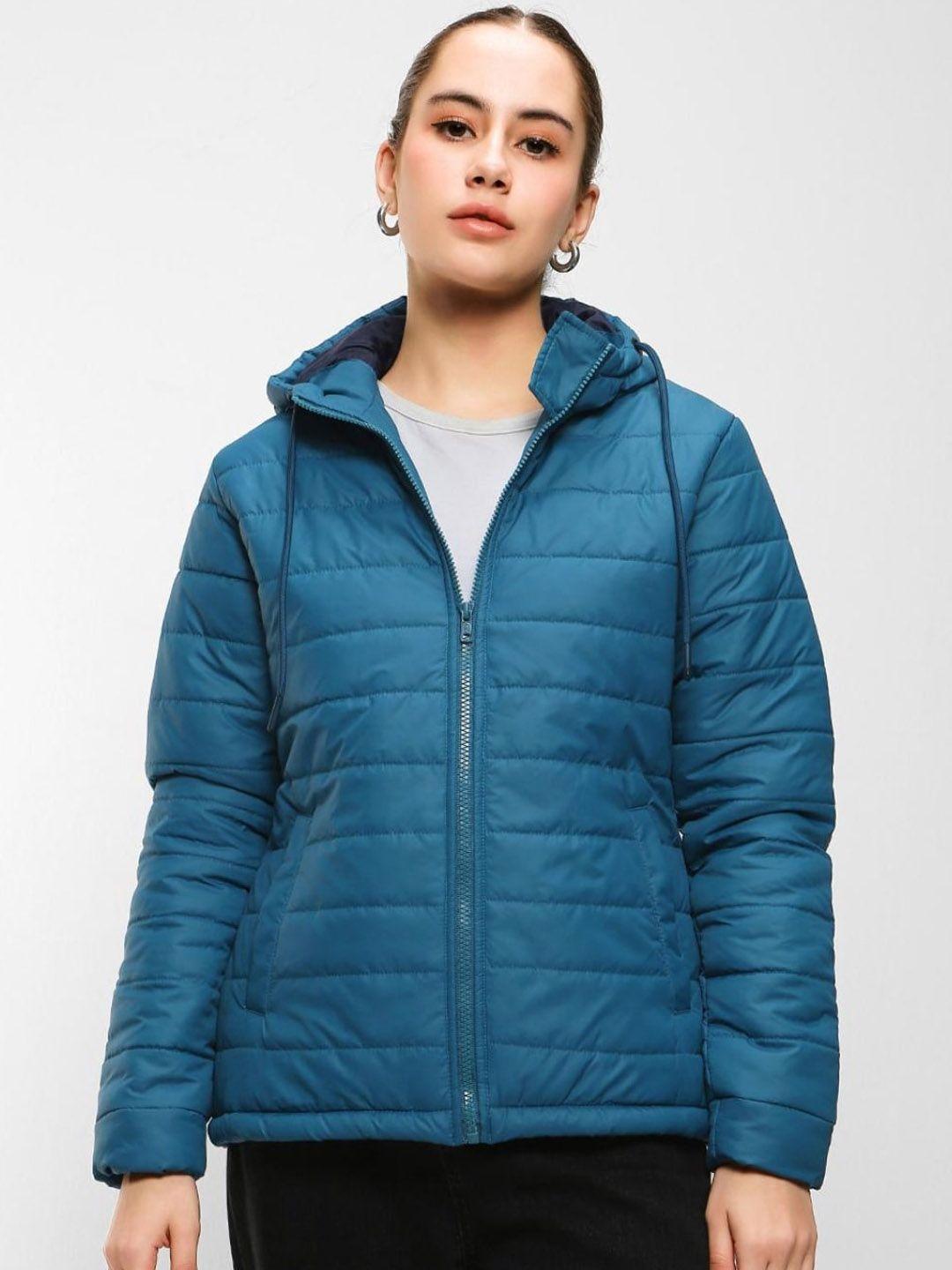 bewakoof women solid puffer jacket