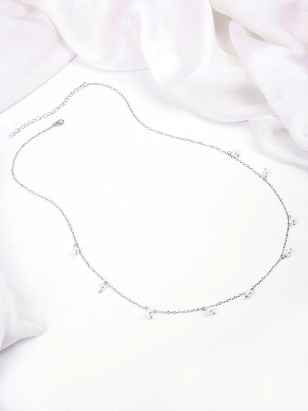 bewitched millie silver-plated pearls beaded waistchain