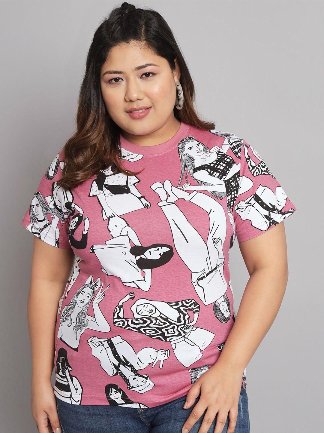 beyound size - the dry state plus size graphic printed cotton t-shirt