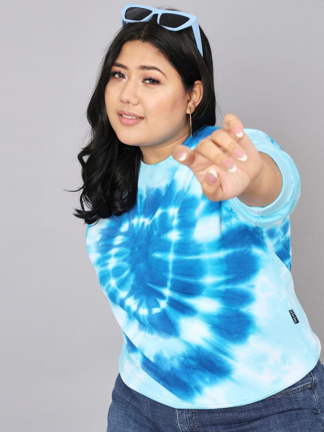 beyound size - the dry state plus size tie & dye dyed hooded pullover sweatshirt