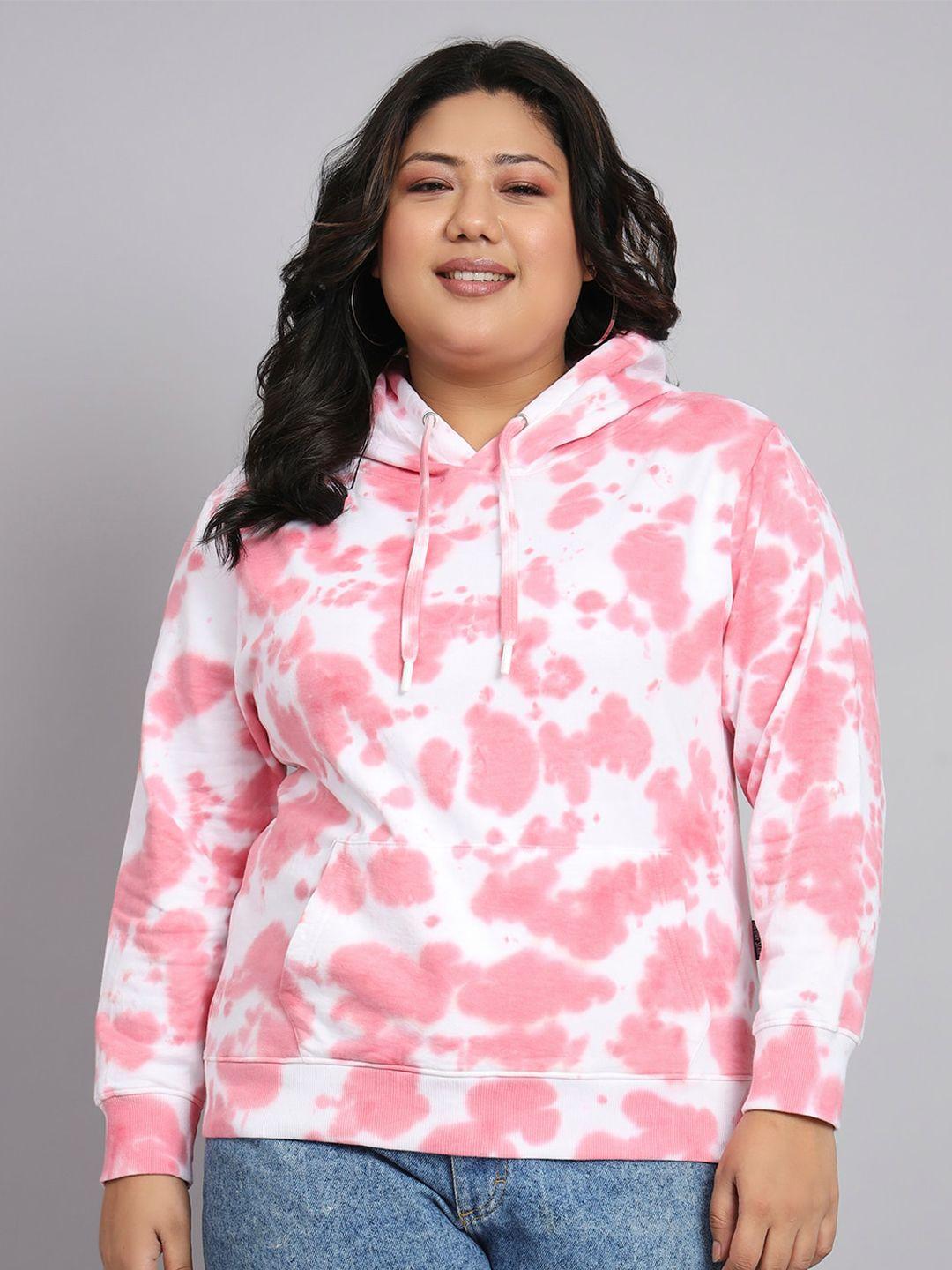 beyound size - the dry state plus size tie & dye dyed hooded pullover sweatshirt
