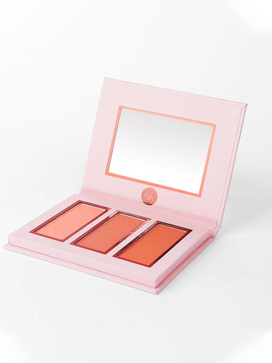bh cosmetics mrs. bella 3-color high-pigmented blush trio 11g - peachy