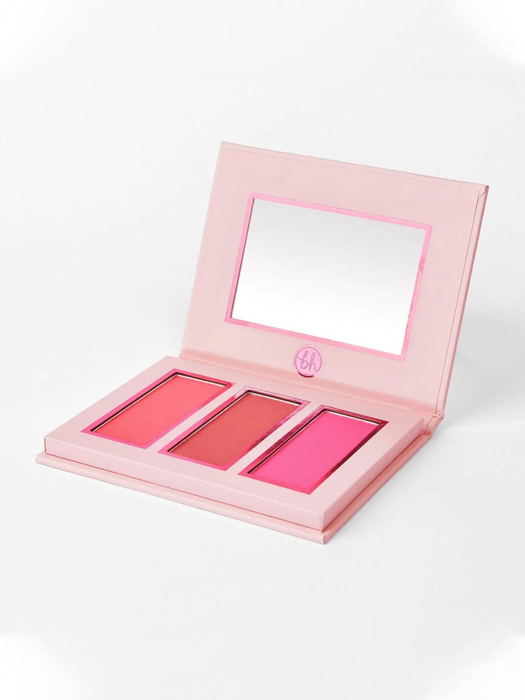 bh cosmetics mrs. bella 3-color high-pigmented blush trio 11g - rosy