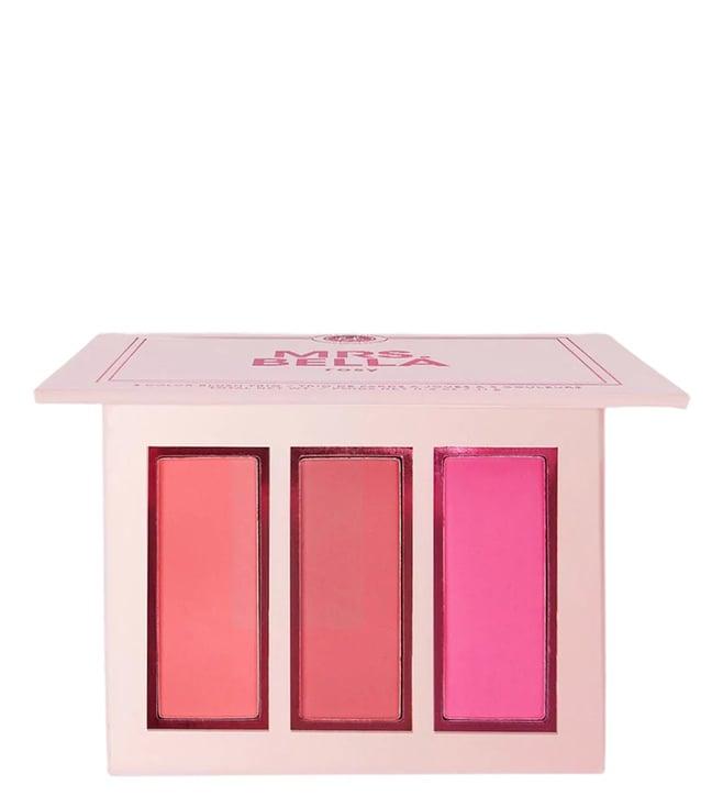 bh cosmetics mrs. bella rosy 3 color blush trio - 11 gm