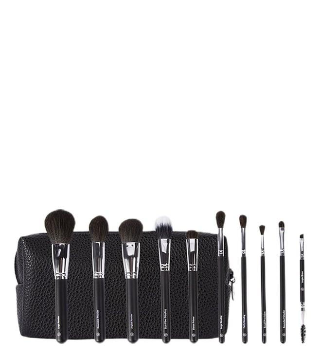 bh cosmetics ultimate essentials face & eye brush set with bag