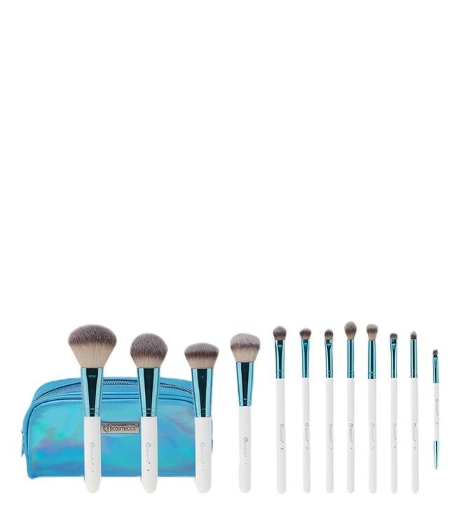 bh cosmetics poolside chic brush set with bag
