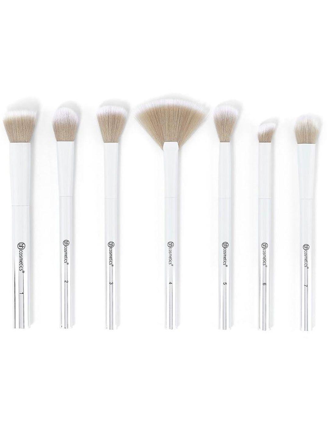 bh cosmetics set of 7 highlighting essentials makeup brush - white