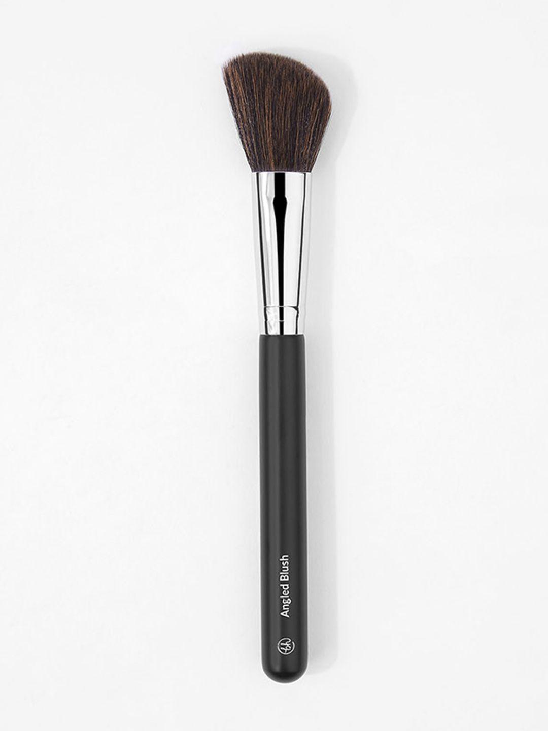 bh cosmetics super soft vegan bristles angled blush makeup brush - black