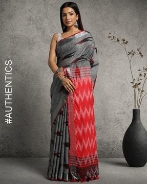 bhagalpuri handloom ikat woven saree