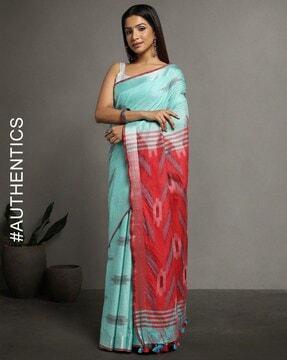 bhagalpuri handloom ikat woven saree