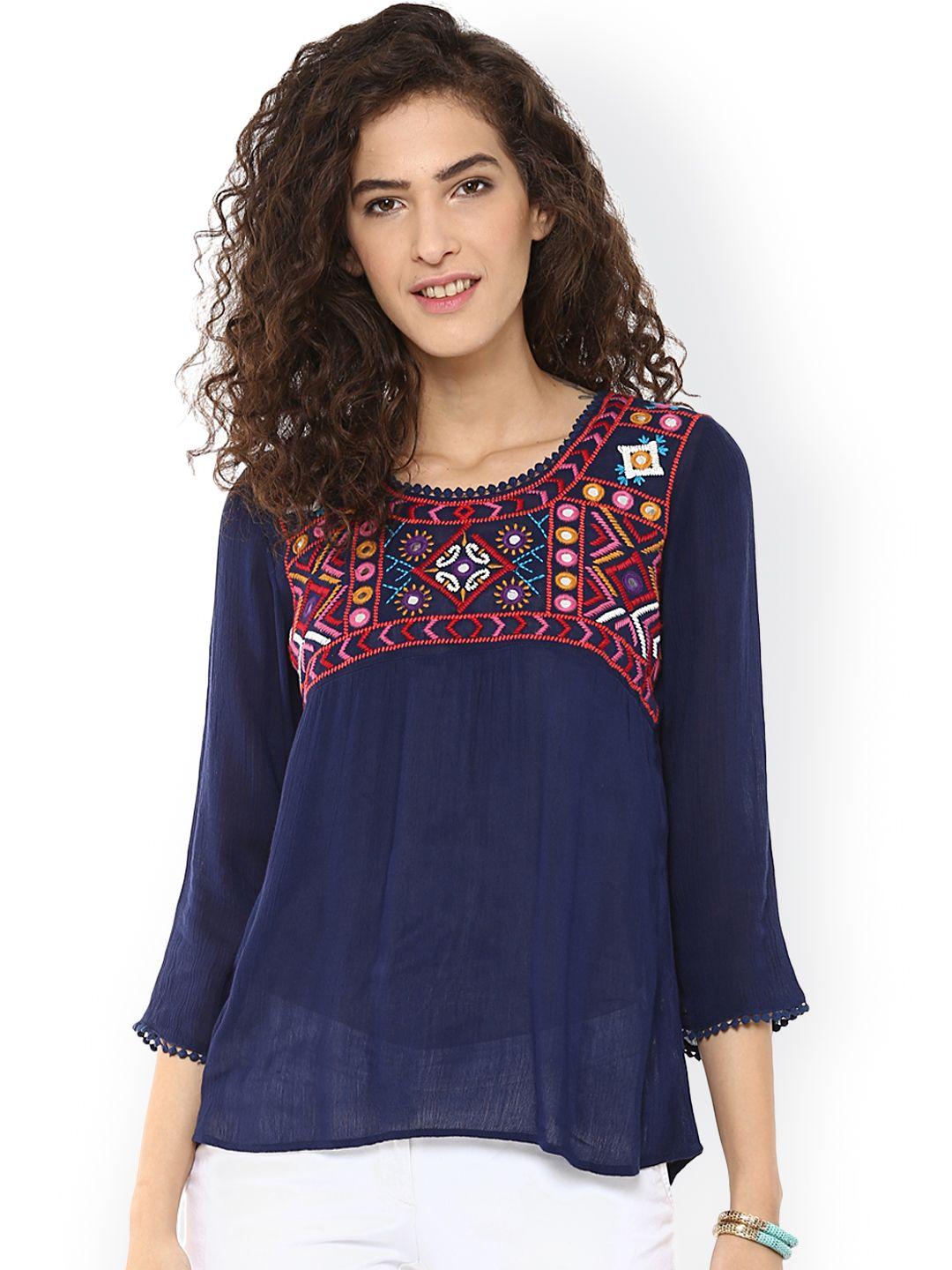 bhama couture navy top