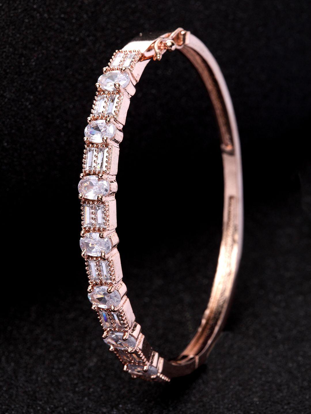 bhana fashion rose gold-plated handcrafted bangle-style bracelet