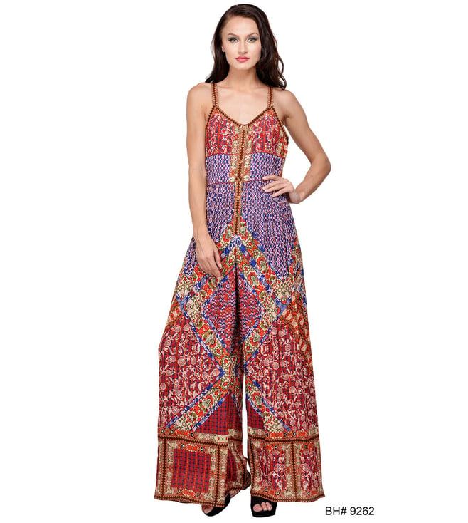 bhanuni purple printed blythe jumpsuit