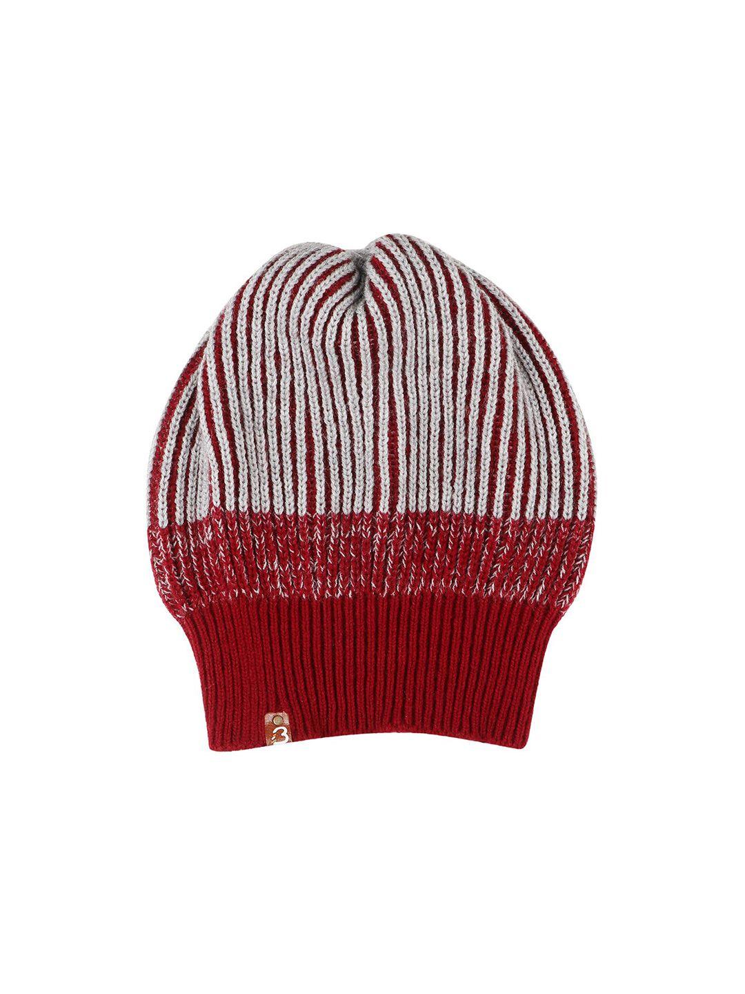 bharatasya men self design acrylic woollen beanie