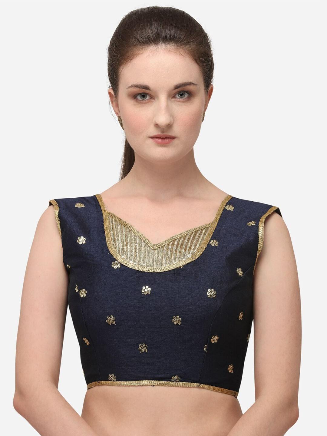 bhavyam embellished v-neck saree blouse