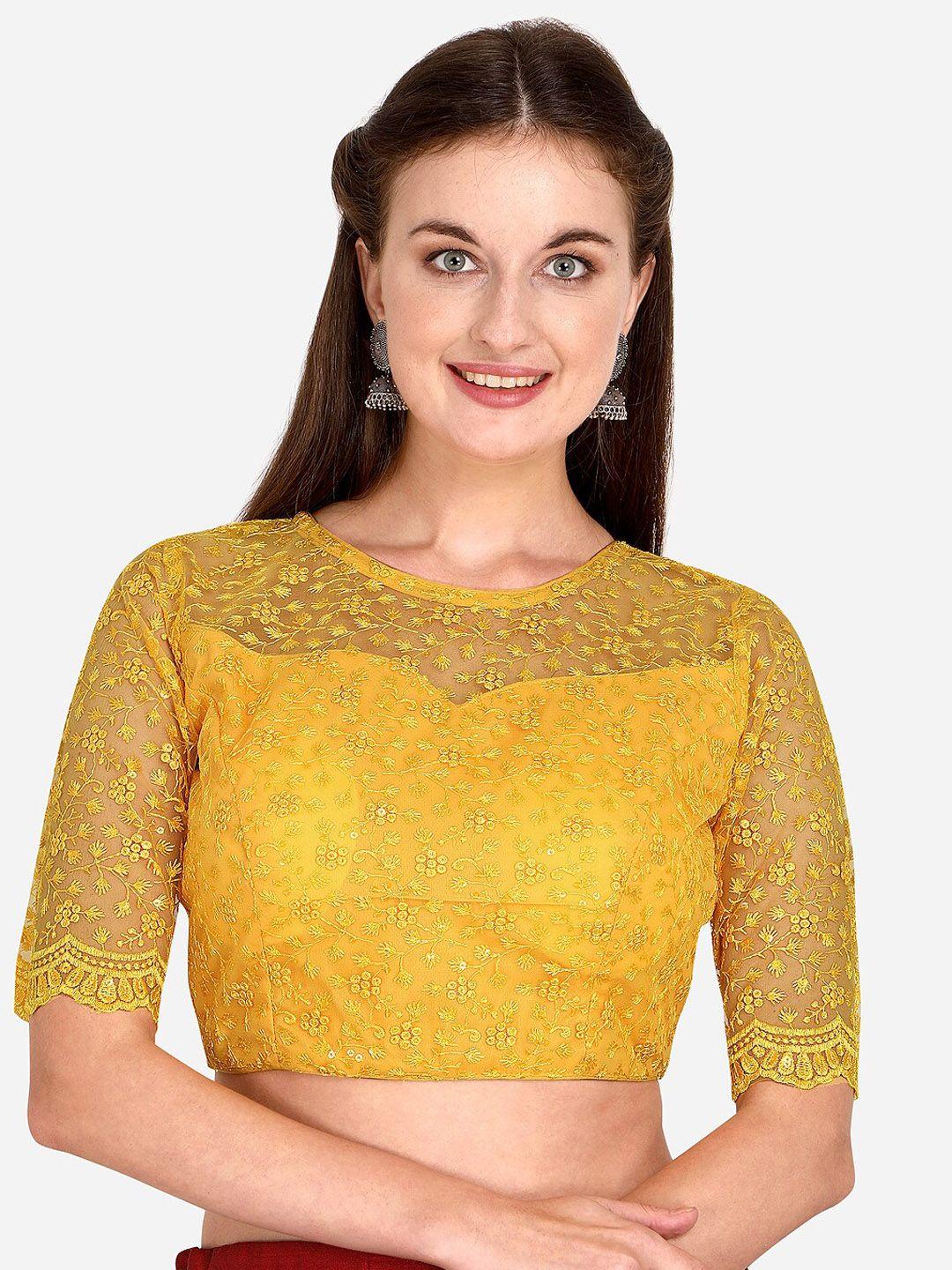 bhavyam embroidered boat neck blouse