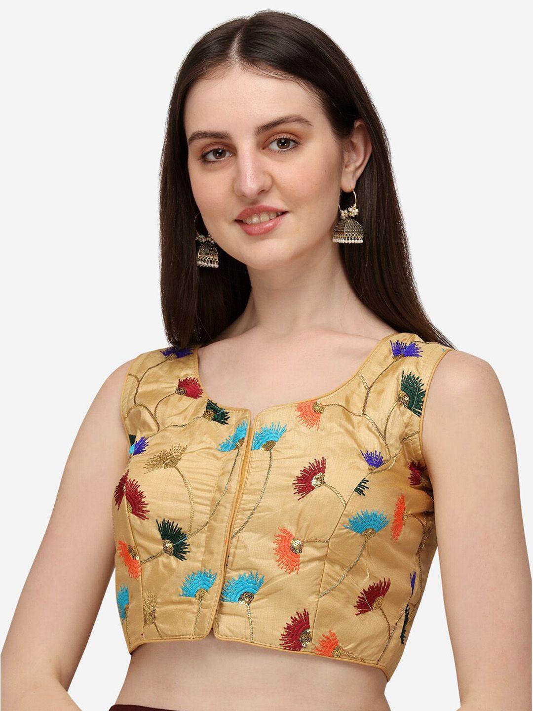 bhavyam embroidered round neck blouse
