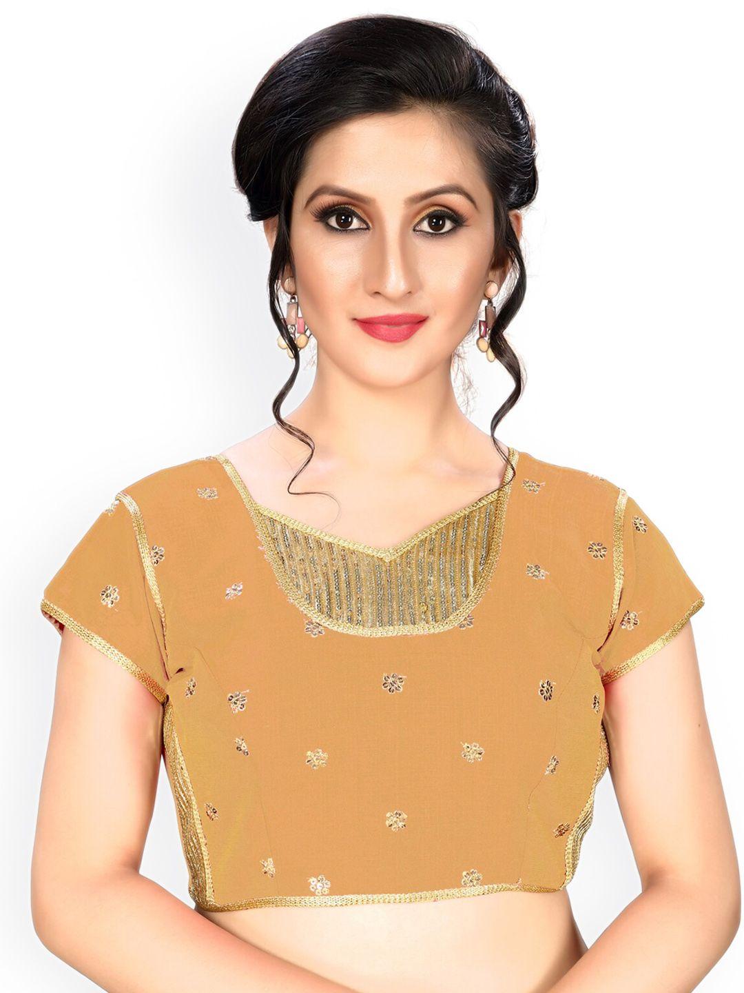 bhavyam embroidered v- neck saree blouse