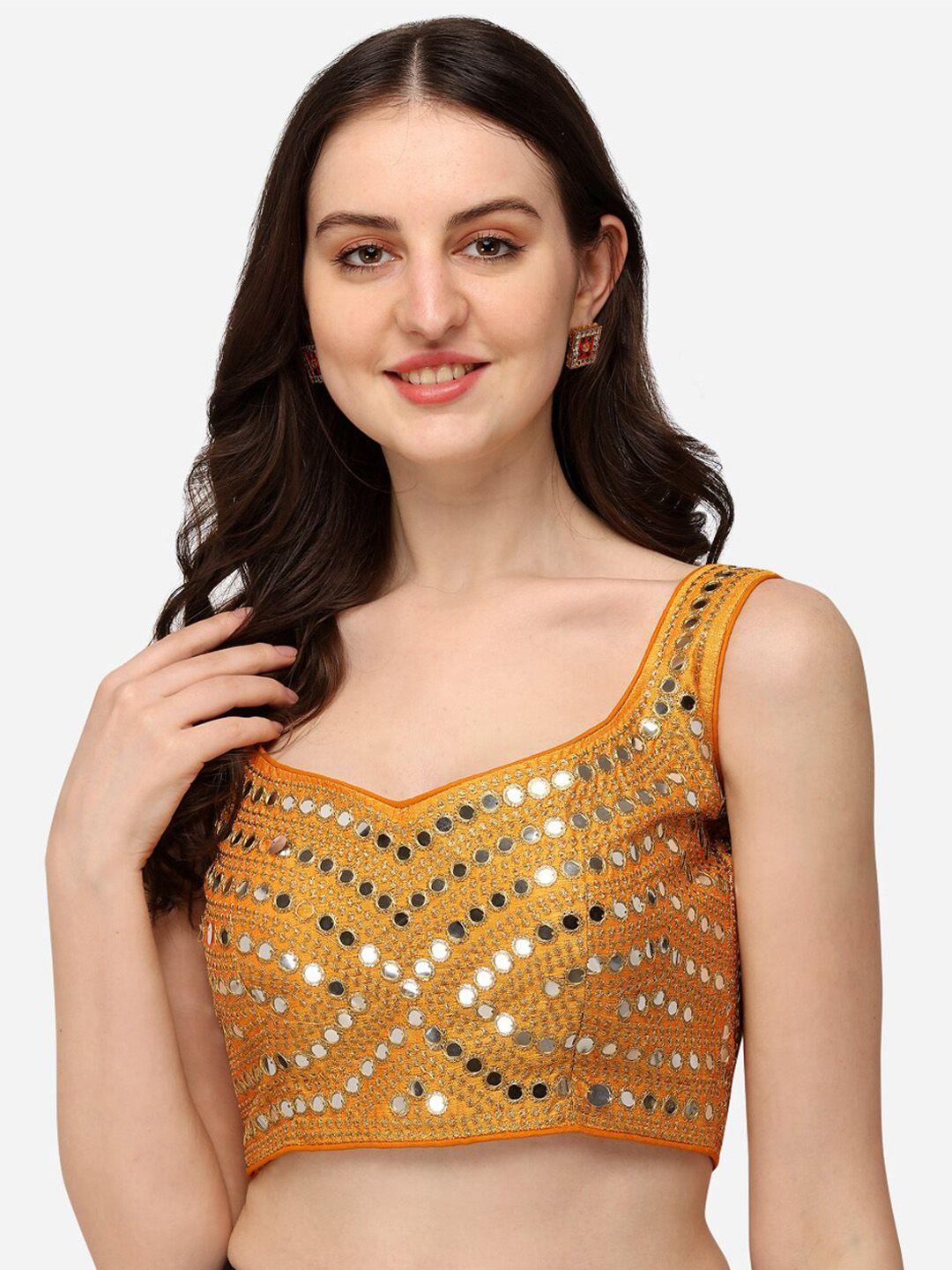bhavyam embroidered sweetheart neck saree blouse