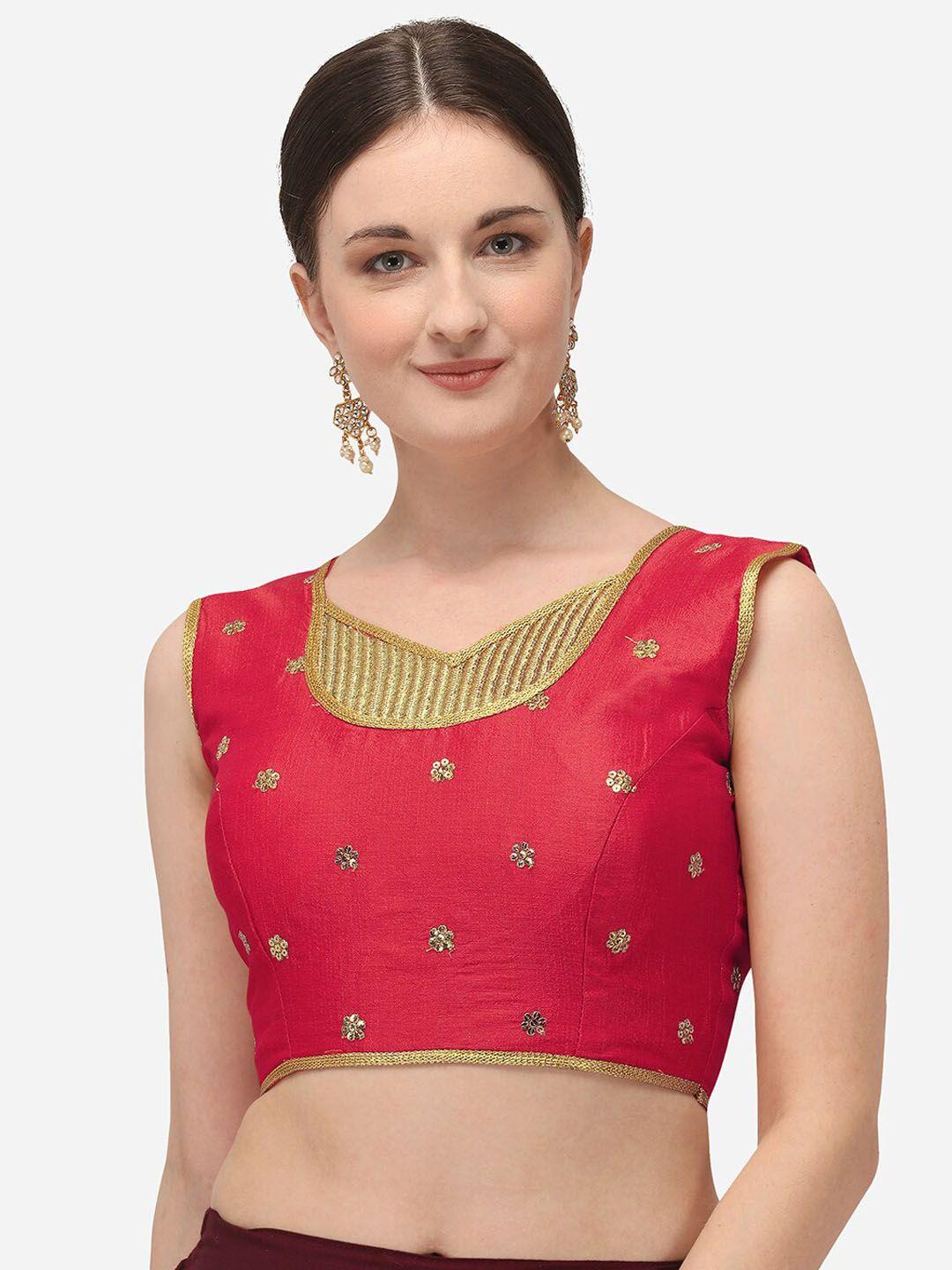 bhavyam embroidered v-neck saree blouse
